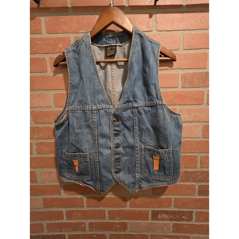 Jeans Joint Contemporary Sportswear Denim Vest‎ Sears The Mrns Store  44R. Sku88